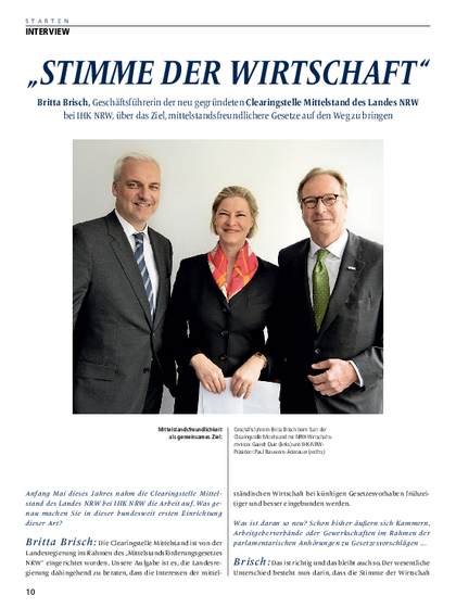 Stimme der Wirtschaft – Beitrag Initiativbanking April 2013