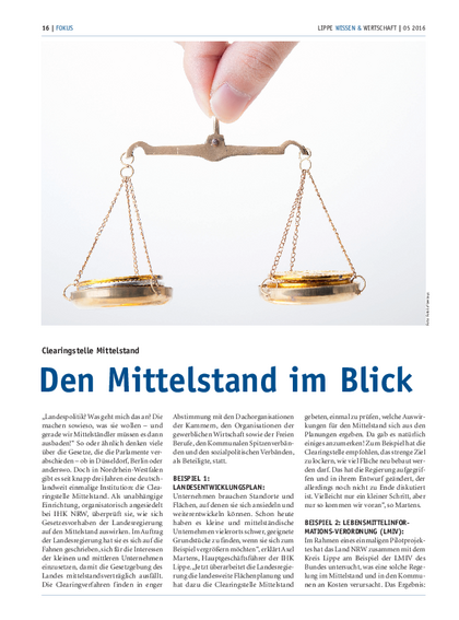 Den Mittelstand im Blick – Lippe Wissen und Wirtschaft Mai 2016