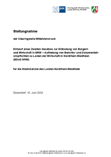 Entwurf eines Zweiten Gesetzes zur Entlastung von Bürgern und Wirtschaft in NRW – Aufhebung von Berichts- und Dokumentationspflichten zu Lasten der Wirtschaft in Nordrhein-Westfalen (BDaG NRW), Stellungnahme_CS_2..pdf, 310 KB
