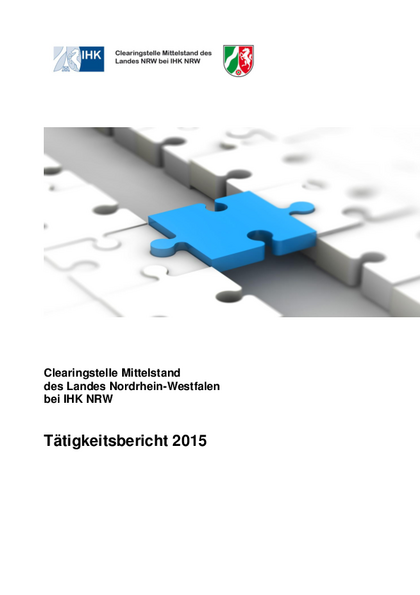 Tätigkeitsbericht der Clearingstelle Mittelstand für das Jahr 2015
